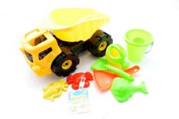 6 pieces 8pc Beach Toys W/ Truck In Net Bag - Beach Toys