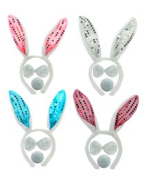 144 pieces Easter Headband Set - 3-Piece Kit With Sturdy Paper Backboard - Easter
