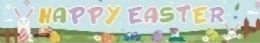 144 pieces Easter Garden Banner - 120" X 20" - Easter