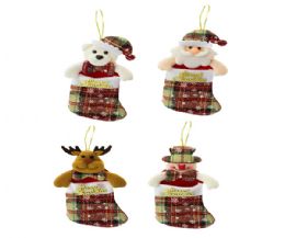 600 pieces Xm Stocking 3.6 X 6.4 4 Asst - Christmas Stocking