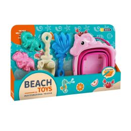 6 pieces 5 Pc Beach Toys Set In Open Box (collapsible Bucket) - Beach Toys