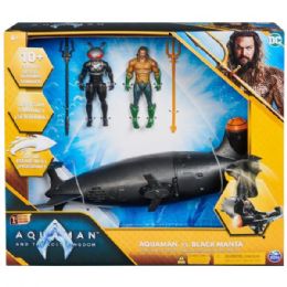 3 pieces Spinmaster Dc, Aquaman Vs Black Manta  Set, 4" Figure - Boys Toy Sets