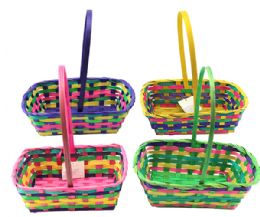60 pieces Easter Basket - Rectangle, Mixed Colors - Easter