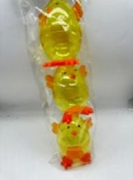 24 pieces Easter Plastic Chic Shapes - 4", Pack Of 3 - Easter
