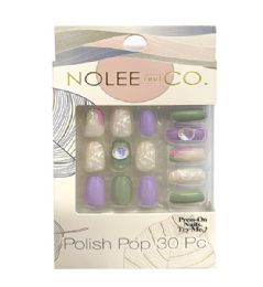 24 pieces Polish Pop 30 Pc (purple & Green W/ Gem Detailing) - Manicure and Pedicure Items