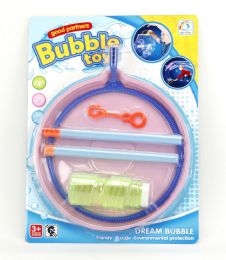 12 pieces Bubble Ring Stick & Plate On Card - Bubbles