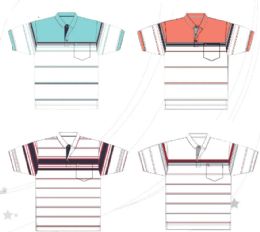 48 Pieces Men's Yarn Dyed Knitted Short Sleeve Polo Assorted Color - Mens Polo Shirts