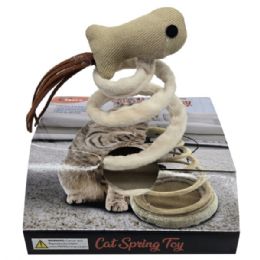 6 pieces Spiral Spring Cat Punch Toy With Catnip Tail - Pet Toys