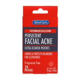 12 pieces Facial Acne Patches 24ct Hydrocolloid Boxed - Skin Care