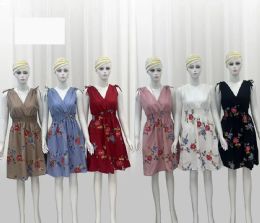 12 of Women's Dress Short Sleeve Floral Print - X L