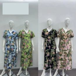 12 of Women's Dress Short Sleeve Floral Print Dress - X L
