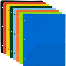 100 Pieces Translucent 2-Pocket Poly Folders - Folders and Report Covers