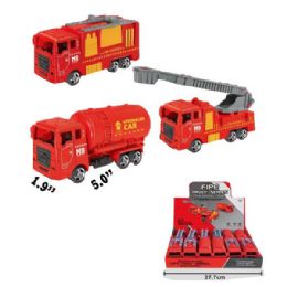 24 of 5 Inch Pull Back Fire Truck
