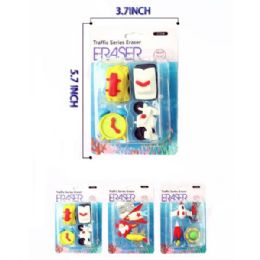 24 Pieces Vehicles Shaped Erasers - Erasers
