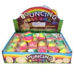 24 of Tie Dye Rubber Bouncing Egg
