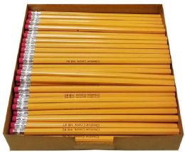 4 Wholesale Pencils 100pc pack Bulk Box #2 Yellow Barrel Wood