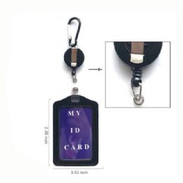 48 of Vertical Black Id Holder W/retractable 2.36in X 3.93in