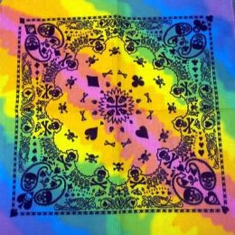 24 of TiE-Dye & Skulls Bandana