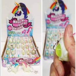 24 of Unicorn Glow in the Dark Pooping Keychain
