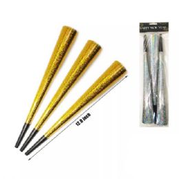 24 of 3pk Gold and Silver Airhorn