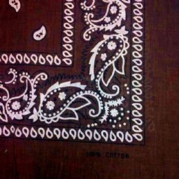 24 of Brown Paisley Bandan