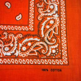 24 of Orange Paisley Bandana