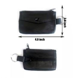 24 of Black Leather Coin Purse