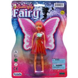 24 of 6.25 in Butterfly Fairy Doll 4 Assorted Colors