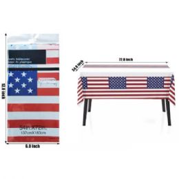 24 of 72 x 54 in USA Flag Table Cloth