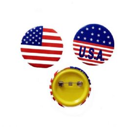 24 of USA Flag Button Pin