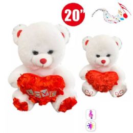 24 of 20 in White Teddy Bear with Light and Music