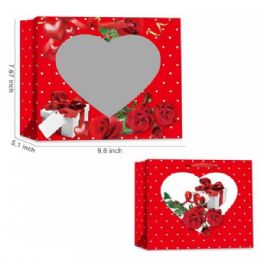 24 of 7.7 x 9.6 Heart Window Gift Bag