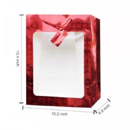 24 of 13.4 x 10 Window Red Gift Bag