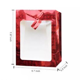 24 of 8 x 6.7 Window Red Gift Bag