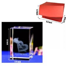 24 of 3.5 x 2 Crystal 3D Rose and Heart