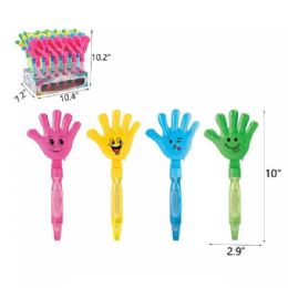 24 of 10 Inch Bubble Emoji Hand Stick