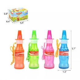 24 of Cola Bottle Bubbles W/necklace & Whistle