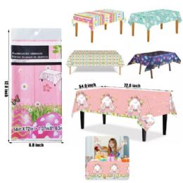 24 Pieces 54x72 Inches Easter Table Cloth - Table Cloth