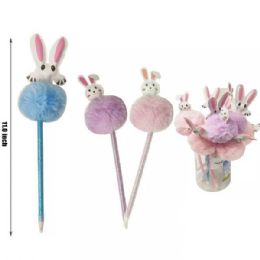 24 of Easter Rabbit Fur Ball Pen