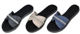 30 of Assorted Ladies Slip-On Sandals Black Sole