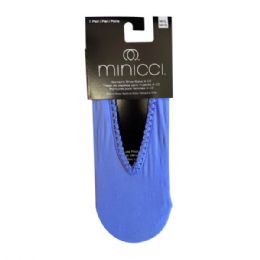 80 pieces Minicci 1 Count Blue Sheer Dot Liner Socks Size M/l 4-10 - Womens Foot Liners