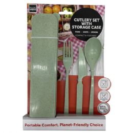 24 pieces Portable Cutlery Set With Storage - Kitchen Cutlery