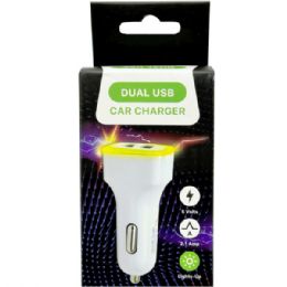 24 pieces 5 Volt 2.1 Amp 2 Port Usb Light Up Car Charger - Chargers & Adapters