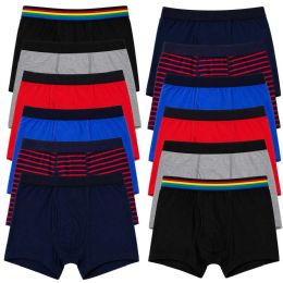 Boys Cotton Underwear Boxer Briefs In Assorted Colors, Size Xlarge