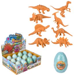 144 pieces (t) 3" Dinosaur Fizzy Egg 12ct - Magic & Joke Toys
