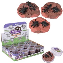 144 pieces (t) 2.7" Insect Play Clay Slime 24ct - Slime & Squishees