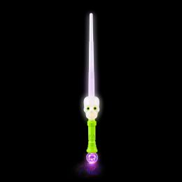 48 Wholesale 24inch LighT-Up Expanding Skull Sword