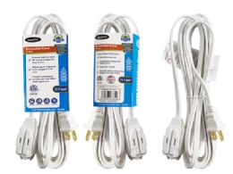 72 pieces Ext Cord Etl 15ft Indoor White - Store