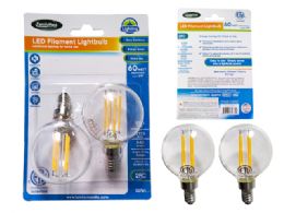 48 pieces 2pc Led Filament Etl Lightbulbs E12s G161/2 4w=40w - Lightbulbs