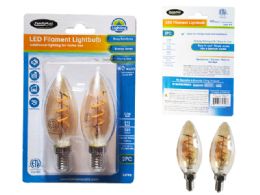 48 pieces Led Lightbulb Filament Etl 2pc 4w=40w E12 C35 Ambe - Lightbulbs